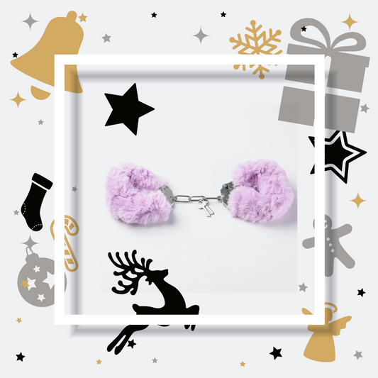 Simple Pleasure kajdanki erotyczne metalowe z futerkiem jasno różowe